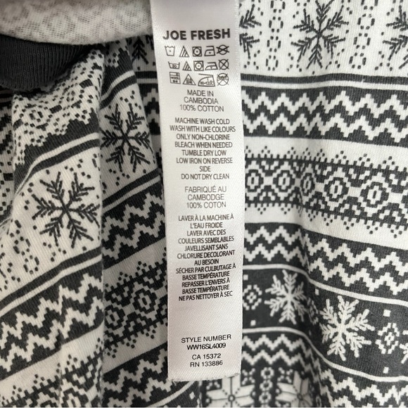 Joe Fresh Long Pajama Jumpsuit Butt Flap 100% Cotton Adult Large - Picture 9 of 9